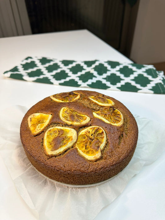 كعكة برتقال صحية بدون بيض 🍊