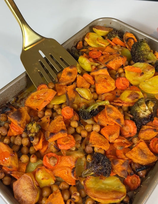 حمص مع خضار بالفرن