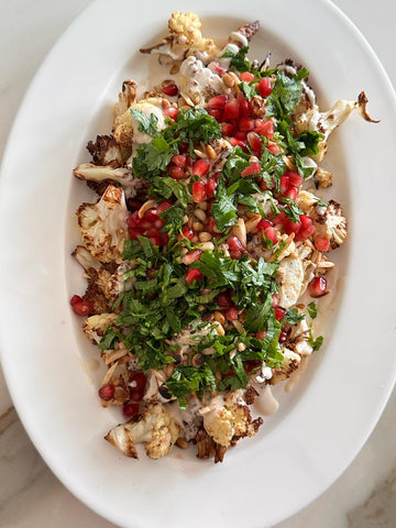 زهرة مشوية بالزبط زييّ المقلية