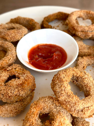 حلقات البصل المشوية