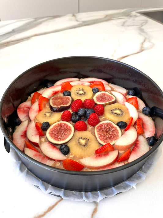 كعكة الشوفان بالفواكة