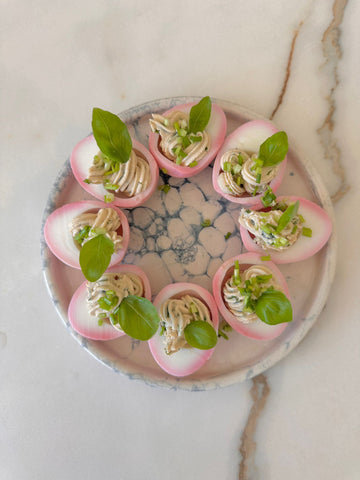 بيض زهري محشي بحشوة لذيذة