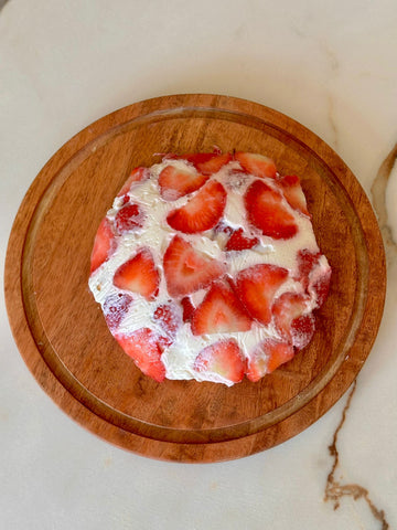 كعكة التوت الباردة الصحية ملانه بروتين 🍓